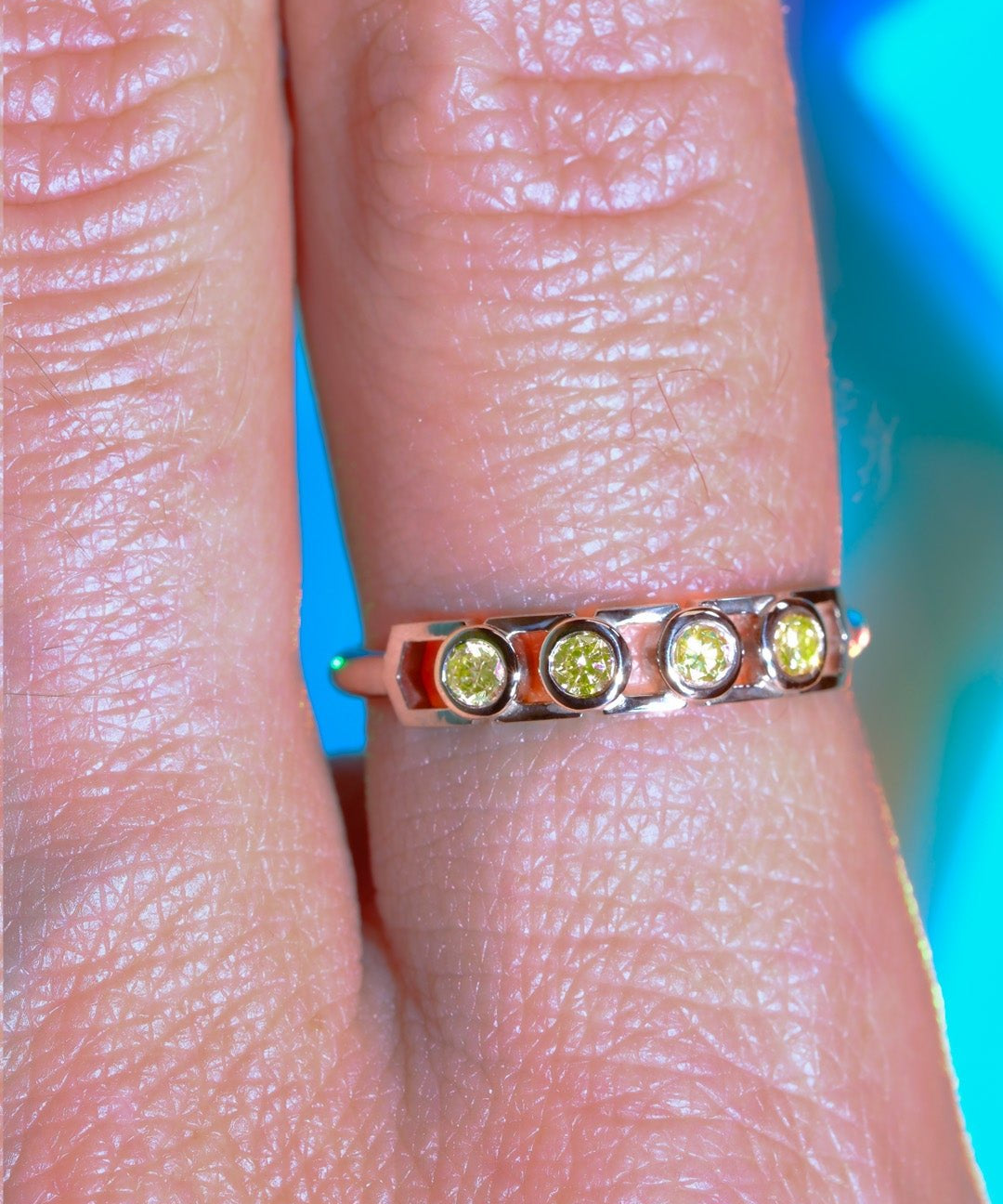 Bague Faubourg 1925 Baby - Diamant Brilliant Jaune, Or Blanc/Jaune 18 carats - Lauredi