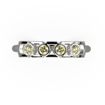 Bague Faubourg 1925 Baby - Diamant Brilliant Jaune, Or Blanc/Jaune 18 carats - Lauredi