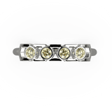 Bague Faubourg 1925 Baby - Diamant Brilliant Jaune, Or Blanc/Jaune 18 carats - Lauredi