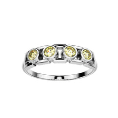 Bague Faubourg 1925 Baby - Diamant Brilliant Jaune, Or Blanc/Jaune 18 carats - Lauredi