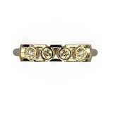 Bague Faubourg 1925 Baby - Diamant Brilliant Jaune, Or Blanc/Jaune 18 carats - Lauredi