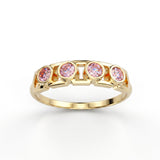 Anillo Faubourg 1925 en oro reciclado de 18 quilates con diamante de laboratorio talla brillante rosa – Lauredi