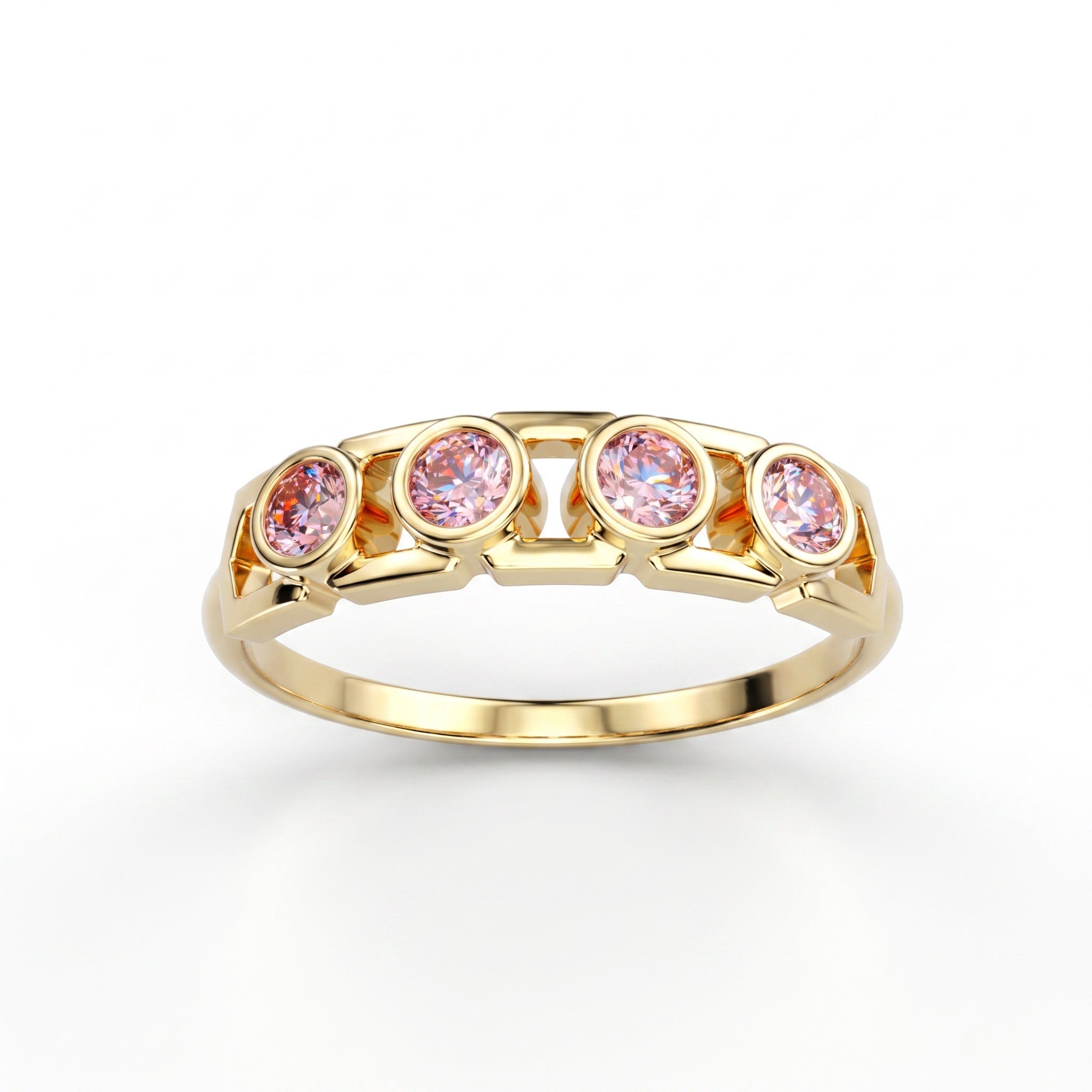 Faubourg 1925 ring in recycled 18k gold with pink brilliant-cut lab-grown diamond – Lauredi