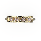 Bague Faubourg 1925 Baby - Diamant Brilliant Rose, Or Blanc/Jaune 18 carats - Lauredi