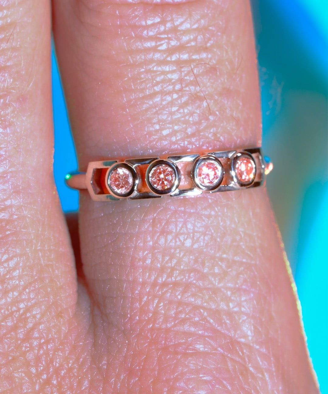 Bague Faubourg 1925 Baby - Diamant Brilliant Rose, Or Blanc/Jaune 18 carats - Lauredi