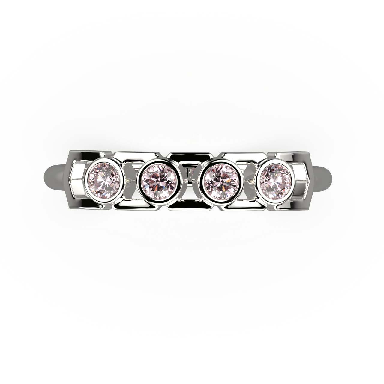 Bague Faubourg 1925 Baby - Diamant Brilliant Rose, Or Blanc/Jaune 18 carats - Lauredi