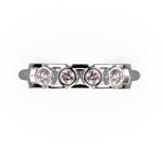 Bague Faubourg 1925 Baby - Diamant Brilliant Rose, Or Blanc/Jaune 18 carats - Lauredi