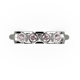 Bague Faubourg 1925 Baby - Diamant Brilliant Rose, Or Blanc/Jaune 18 carats - Lauredi