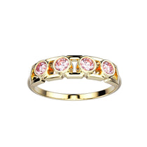 Bague Faubourg 1925 Baby - Diamant Brilliant Rose, Or Blanc/Jaune 18 carats - Lauredi