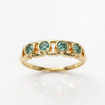 Anillo Faubourg 1925 en oro reciclado de 18 quilates con diamante de laboratorio talla brillante verde – Lauredi