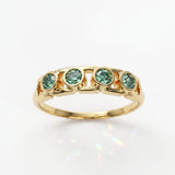 Anillo Faubourg 1925 en oro reciclado de 18 quilates con diamante de laboratorio talla brillante verde – Lauredi