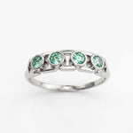 Anillo Faubourg 1925 en oro reciclado de 18 quilates con diamante de laboratorio talla brillante verde – Lauredi