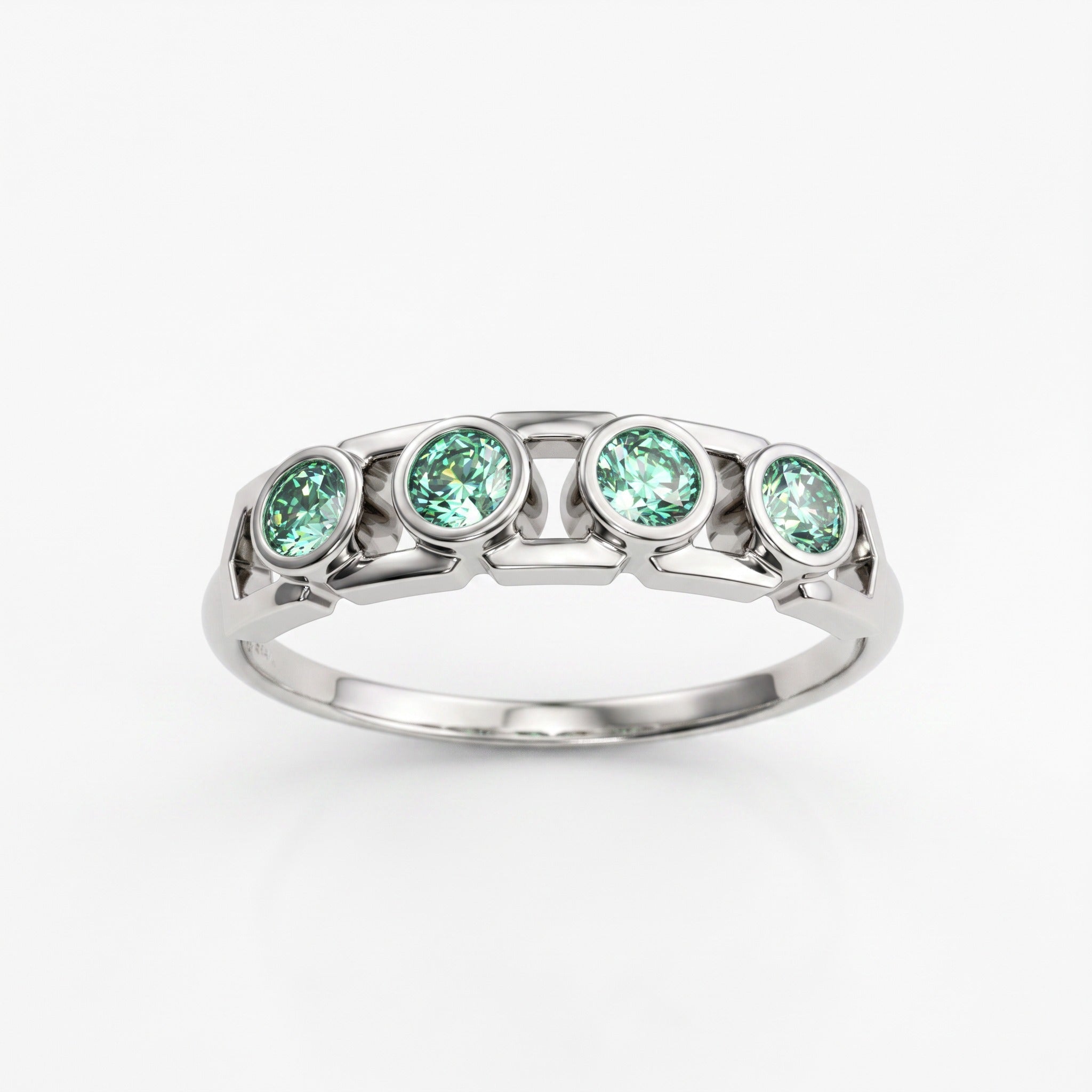Faubourg 1925 ring in recycled 18k gold with green brilliant-cut lab-grown diamond – Lauredi