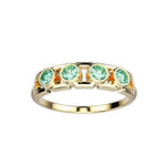 Bague Faubourg 1925 Baby - Diamant Brilliant Vert, Or Blanc/Jaune 18 carats - Lauredi