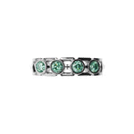 Bague Faubourg 1925 Baby - Diamant Brilliant Vert, Or Blanc/Jaune 18 carats - Lauredi