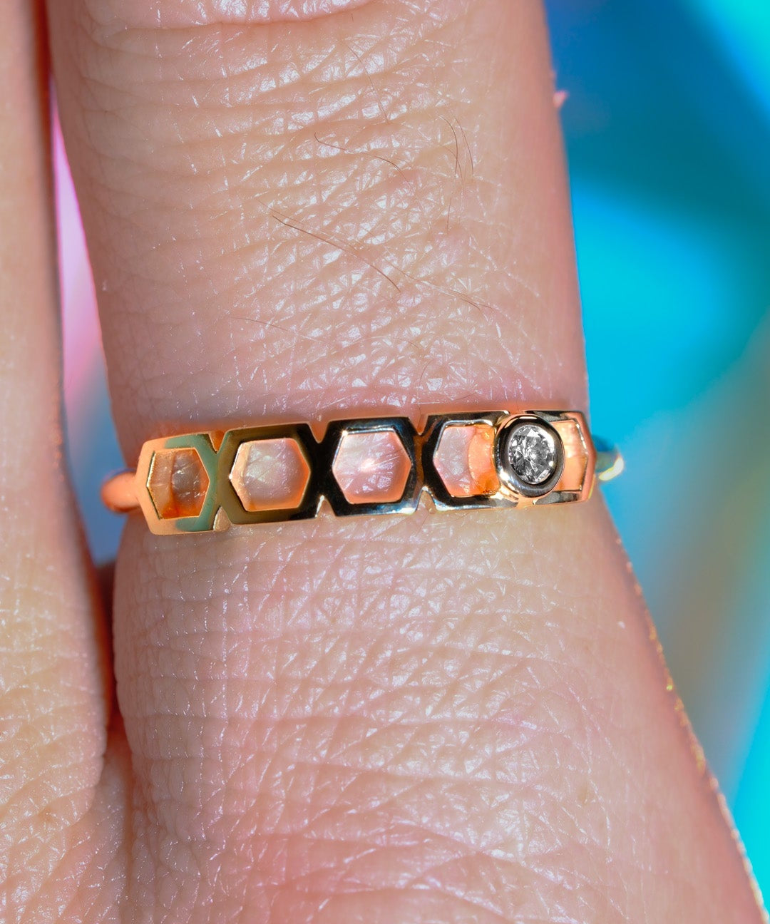 Bague Faubourg 1925 Baby One - Diamant Brilliant Blanc, Or Blanc/Jaune 18 carats - Lauredi