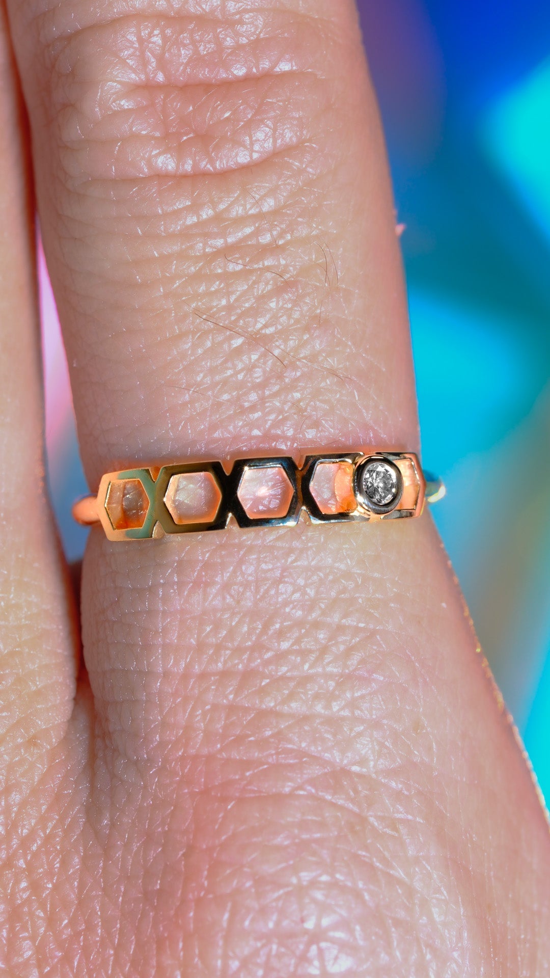 Bague Faubourg 1925 Baby One - Diamant Brilliant Blanc, Or Blanc/Jaune 18 carats - Lauredi