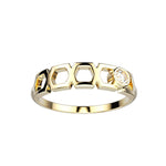Bague Faubourg 1925 Baby One - Diamant Brilliant Blanc, Or Blanc/Jaune 18 carats - Lauredi