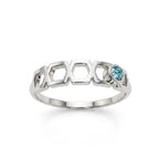 Anillo Faubourg 1925 en oro reciclado de 18 quilates con diamante de laboratorio talla brillante azul – Lauredi