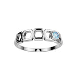 Bague Faubourg 1925 Baby One - Diamant Brilliant Bleu, Or Blanc/Jaune 18 carats - Lauredi