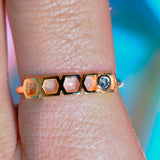 Bague Faubourg 1925 Baby One - Diamant Brilliant Bleu, Or Blanc/Jaune 18 carats - Lauredi