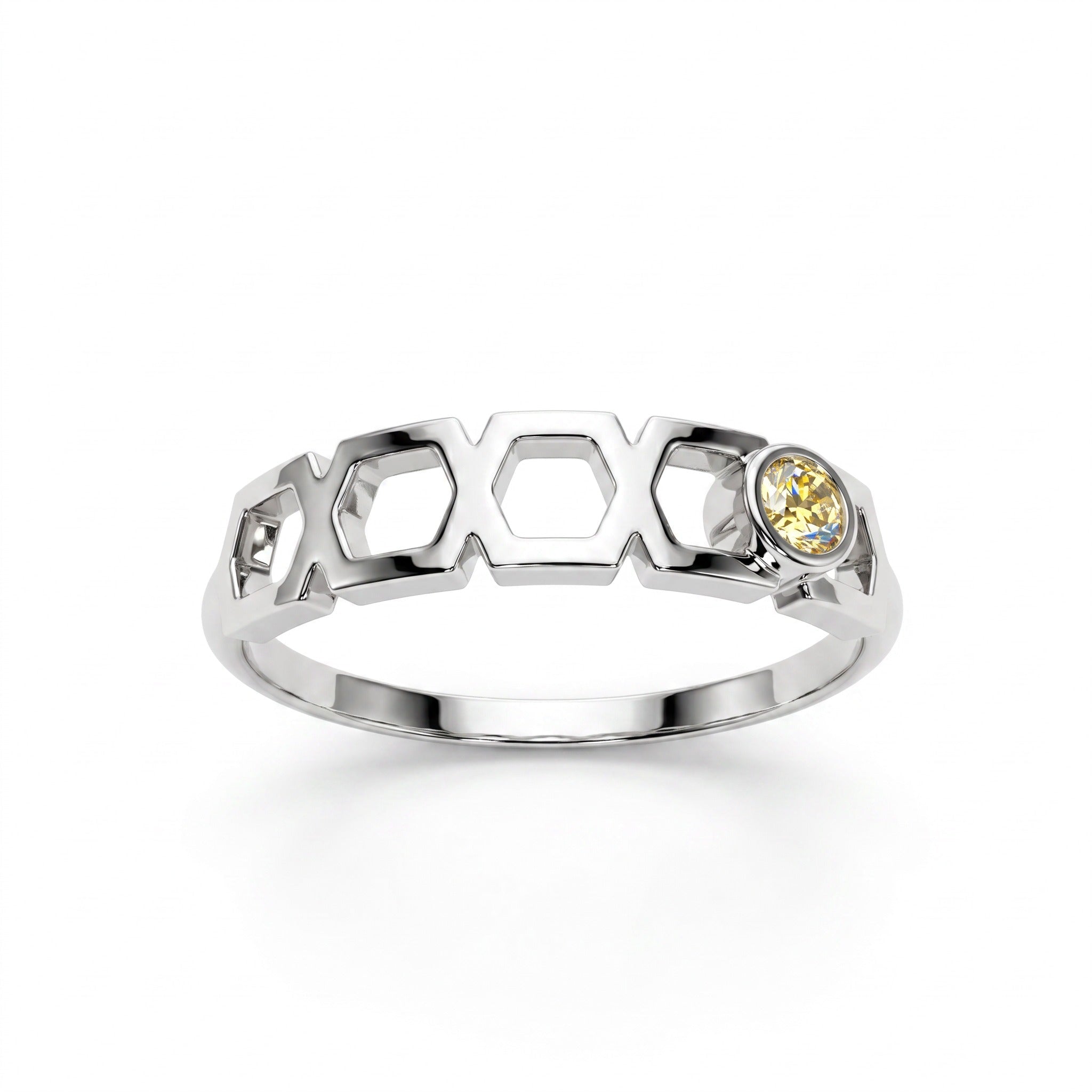 Faubourg 1925 ring in recycled 18k gold with yellow brilliant-cut lab-grown diamond – Lauredi