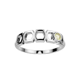 Bague Faubourg 1925 Baby One - Diamant Brilliant Jaune, Or Blanc/Jaune 18 carats - Lauredi
