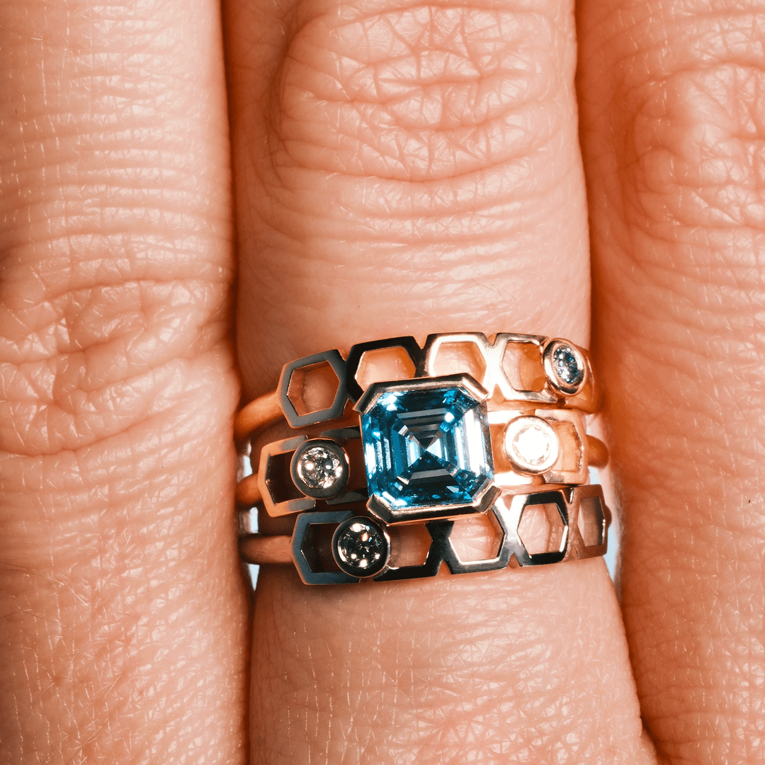 Bague Faubourg 1925 Baby One - Diamant Brilliant Jaune, Or Blanc/Jaune 18 carats - Lauredi