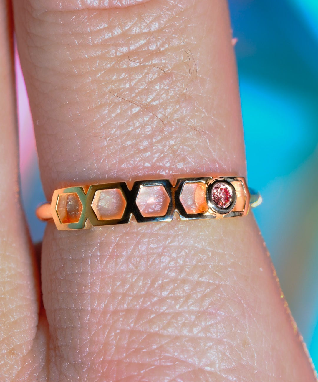 Bague Faubourg 1925 Baby One - Diamant Brilliant Rose, Or Blanc/Jaune 18 carats - Lauredi