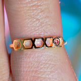 Bague Faubourg 1925 Baby One - Diamant Brilliant Rose, Or Blanc/Jaune 18 carats - Lauredi