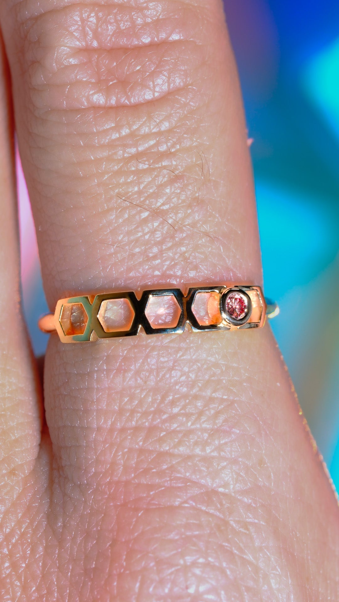 Bague Faubourg 1925 Baby One - Diamant Brilliant Rose, Or Blanc/Jaune 18 carats - Lauredi