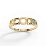 Anillo Faubourg 1925 en oro reciclado de 18 quilates con diamante de laboratorio talla brillante verde – Lauredi