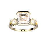 Bague Faubourg 1925 - Diamant Asscher Blanc, Or Blanc/Jaune 18 carats - Lauredi