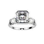 Bague Faubourg 1925 - Diamant Asscher Blanc, Or Blanc/Jaune 18 carats - Lauredi