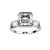 Bague Faubourg 1925 - Diamant Asscher Blanc, Or Blanc/Jaune 18 carats - Lauredi