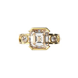 Bague Faubourg 1925 - Diamant Asscher Blanc, Or Blanc/Jaune 18 carats - Lauredi