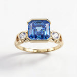Bague Faubourg 1925 - Diamant Asscher Bleu - Lauredi