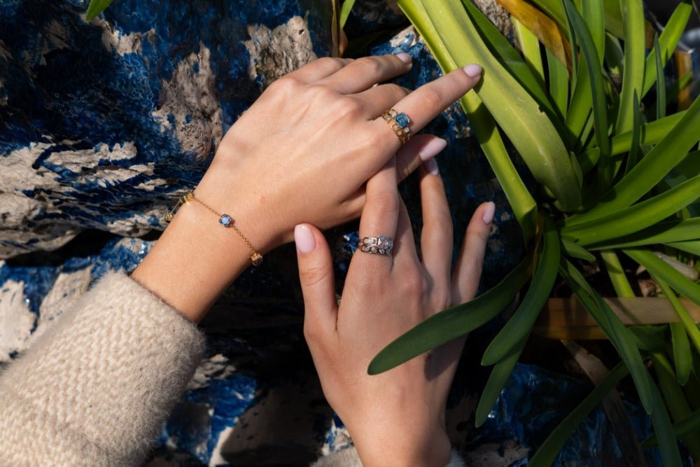 Bague Faubourg 1925 - Diamant Asscher Bleu - Lauredi