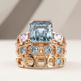 Bague Faubourg 1925 - Diamant Asscher Bleu - Lauredi