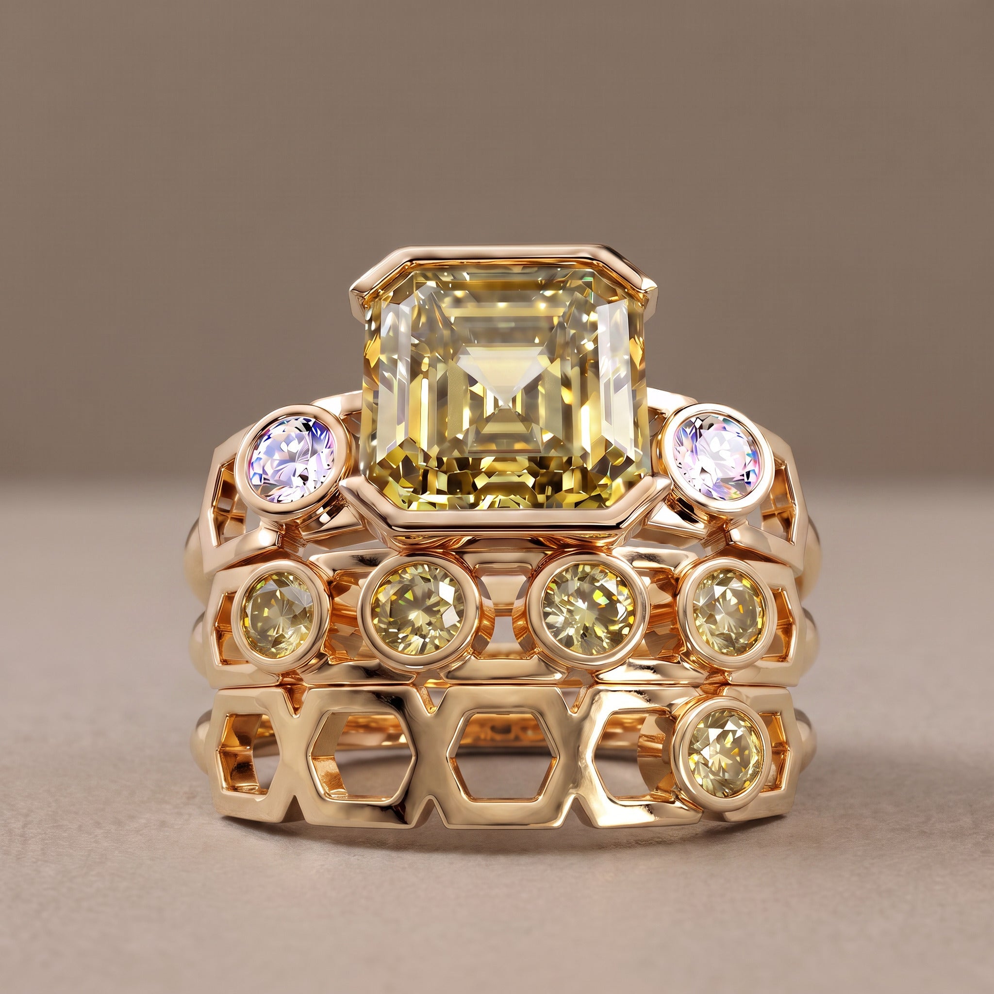 Bague Faubourg 1925 - Diamant Asscher Jaune - Lauredi