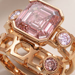 Bague Faubourg 1925 - Diamant Asscher Rose - Lauredi