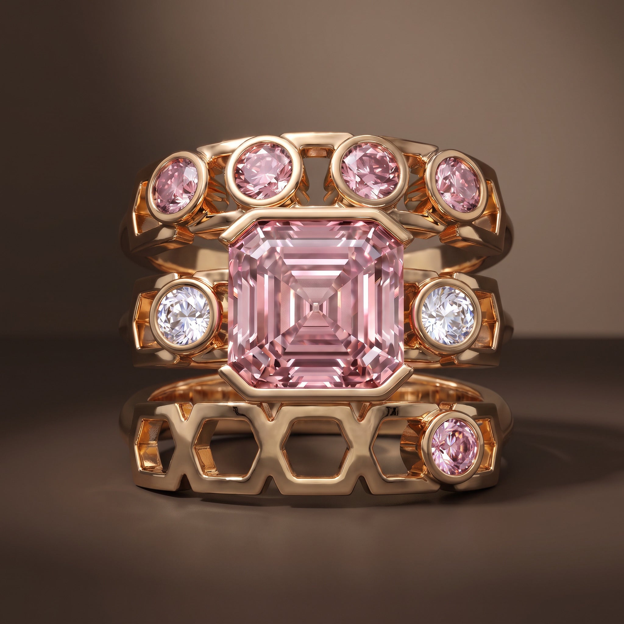 Bague Faubourg 1925 - Diamant Asscher Rose - Lauredi