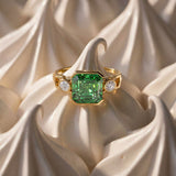 Bague Faubourg 1925 - Diamant Asscher Vert - Lauredi