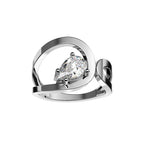 Bague Loop Diamant Poire - Lauredi