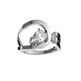 Bague Loop Diamant Poire - Lauredi