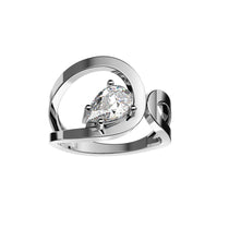 Bague Loop Diamant Poire - Lauredi