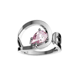 Bague Loop Diamant Poire Rose - Lauredi