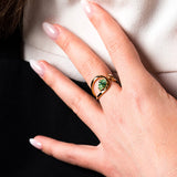 Bague Loop Diamant Poire Vert - Lauredi