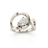 Bague Loop Solitaire Diamant Poire - Lauredi