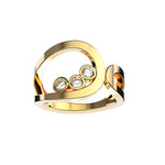Bague Loop Trio Diamants - Lauredi